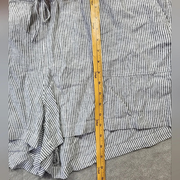 J Crew Striped Linen Pull On Shorts with Drawstring - Picture 6 of 12